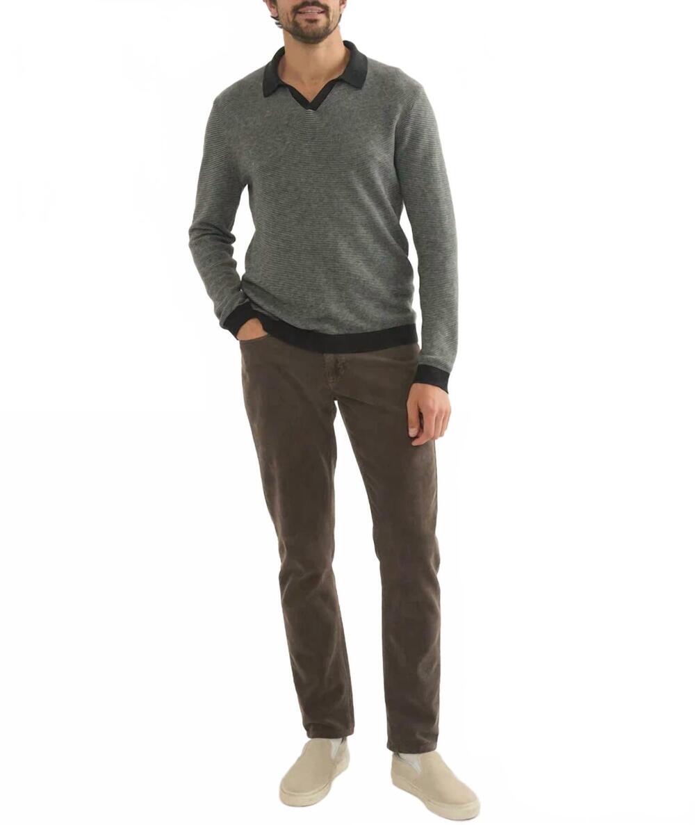 NEW MARINE LAYER pocket slim straight corduroy pant in morel
